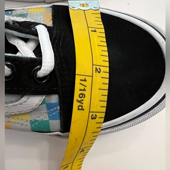 Vans off the wall old skool rainbow checks unisex skater shoes W Sz 7 M Sz 5.5 - Picture 11 of 13